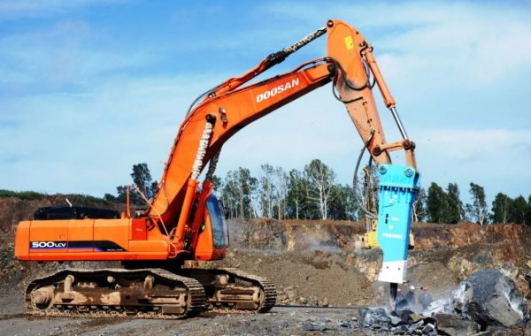 Гидромолот POQUTEC на базе Doosan. Аренда и услуги. - Терек, заказать или взять в аренду